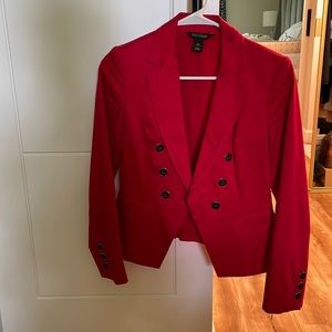 Red, White House Black Market Fitted Blazer, 00